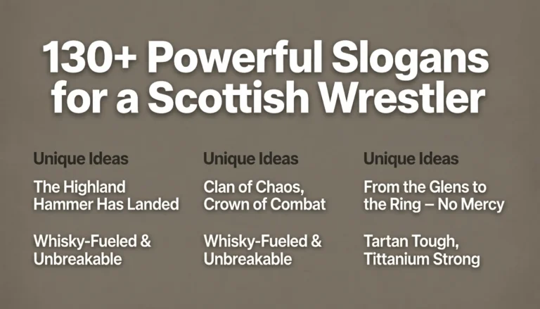 slogans for a scottish wrestler