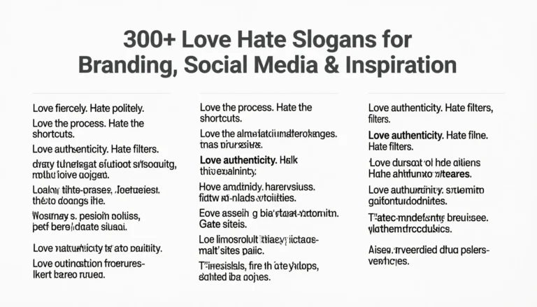 love hate slogans