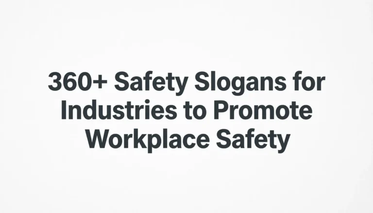 safety slogans for industries