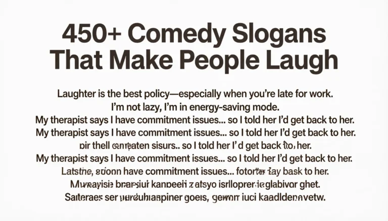 comedy slogans
