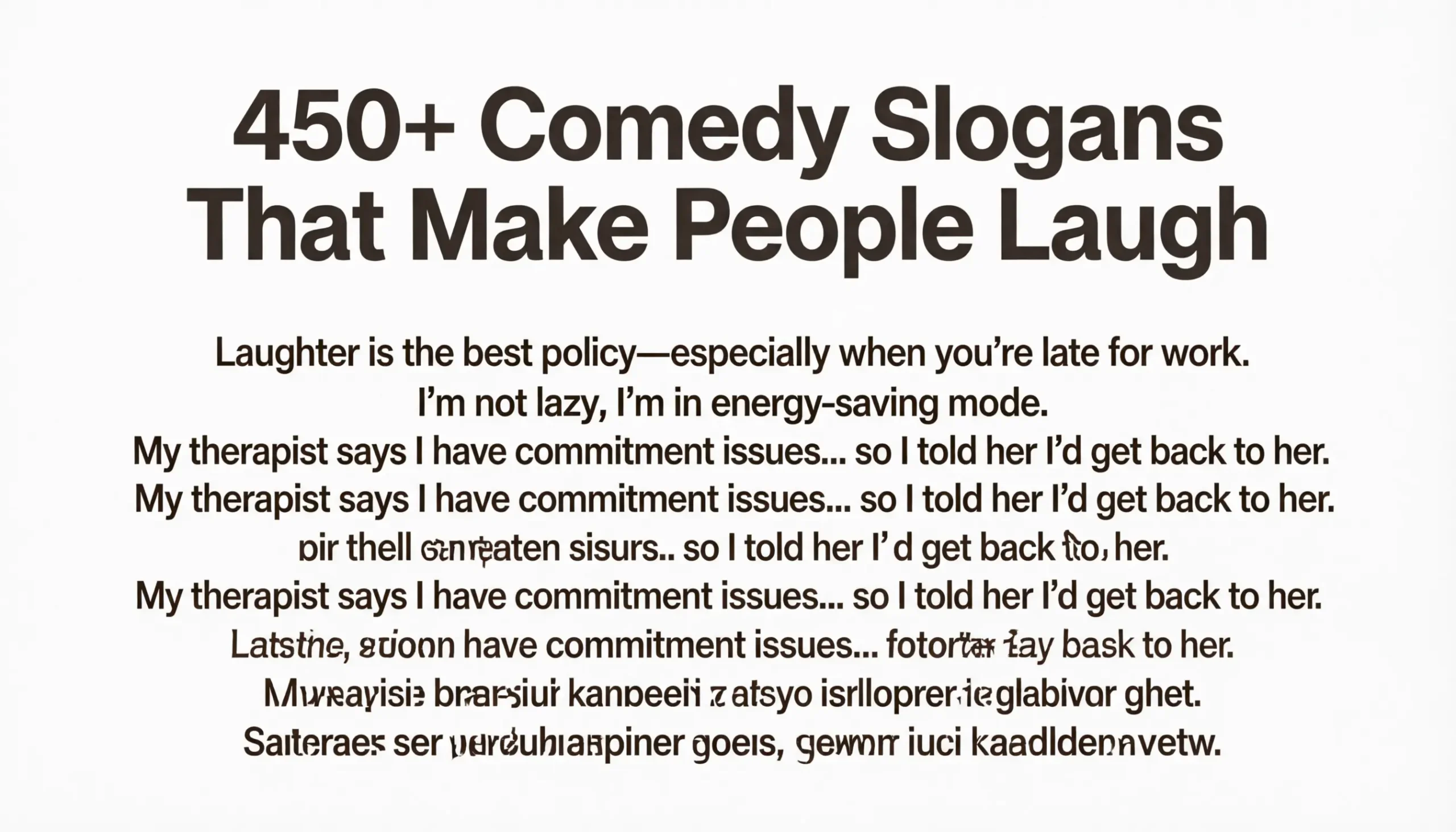450+ Comedy Slogans That Make People Laugh