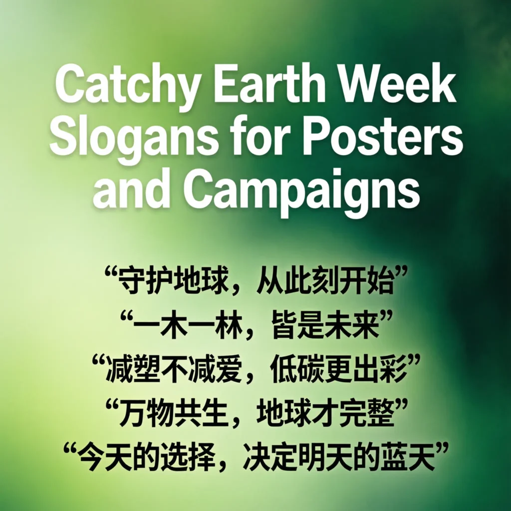 earth week slogans