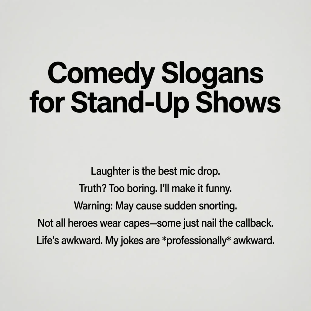 comedy slogans