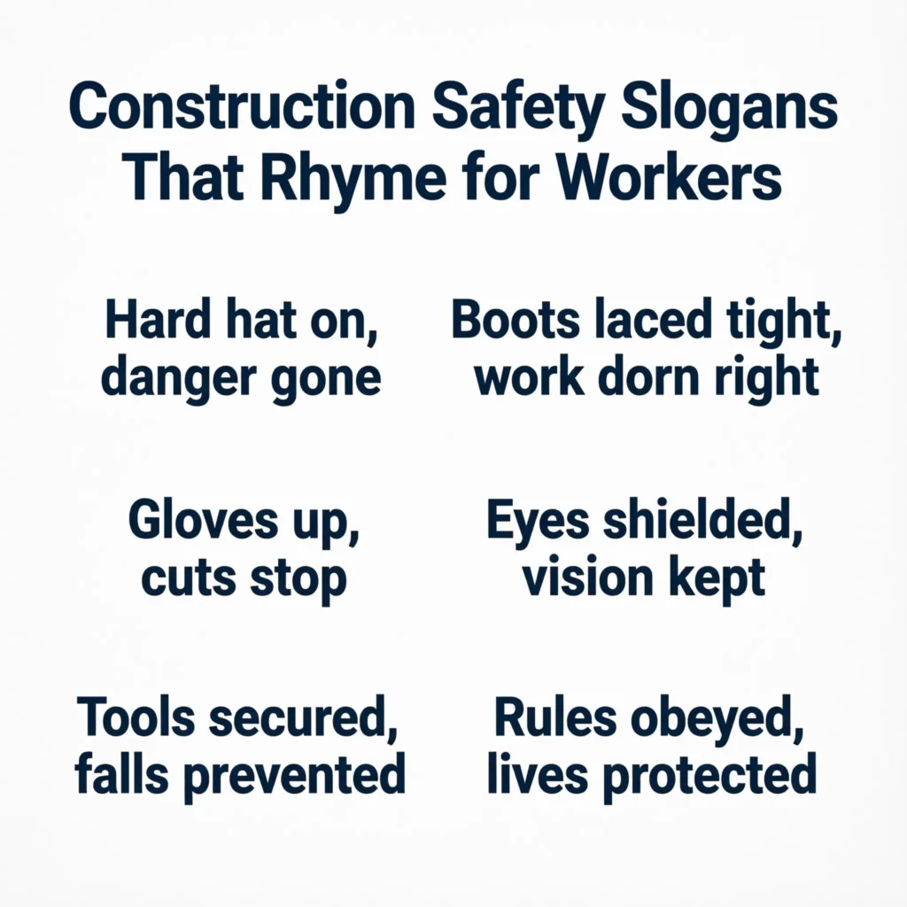 safety slogans that rhyme