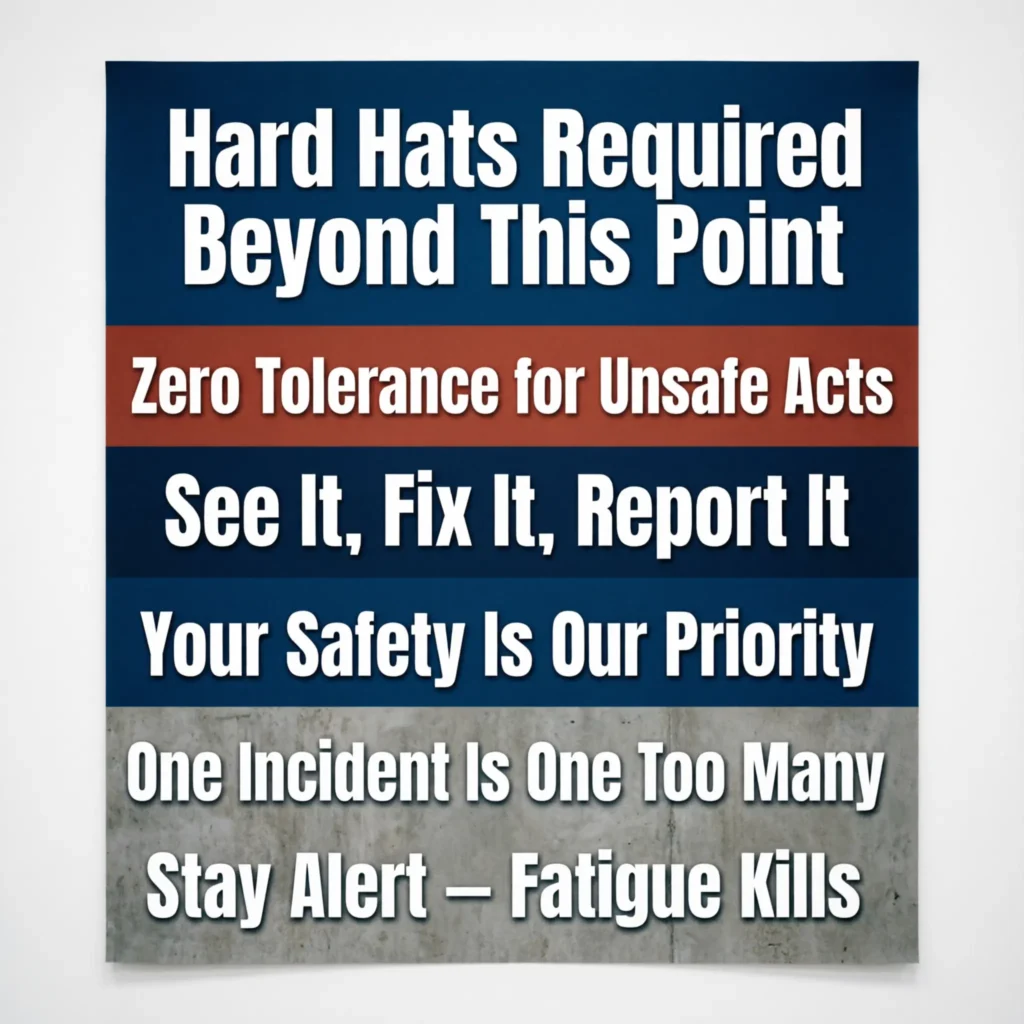 safety workplace slogans