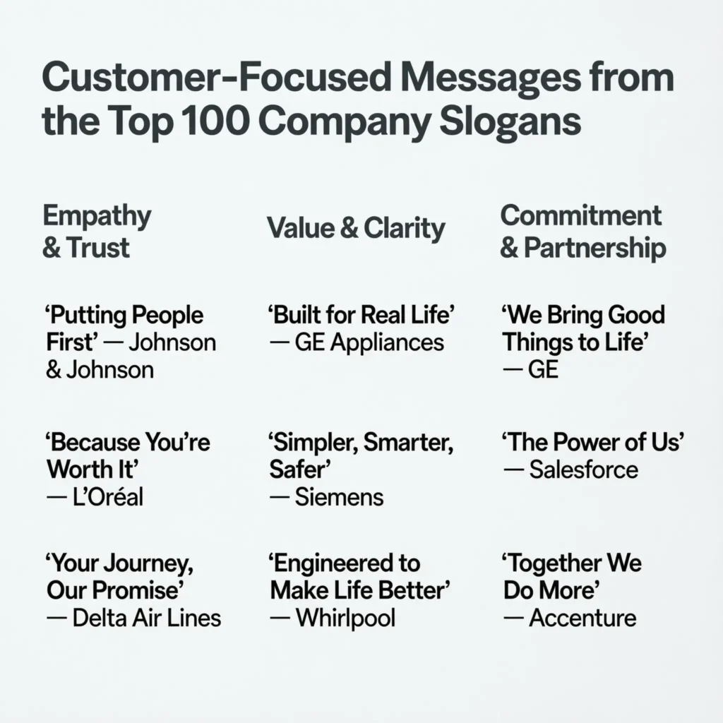 top 100 company slogans