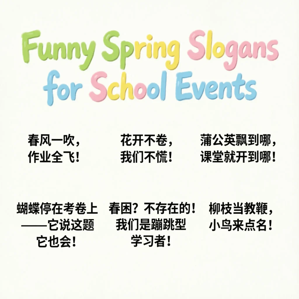 funny spring slogans