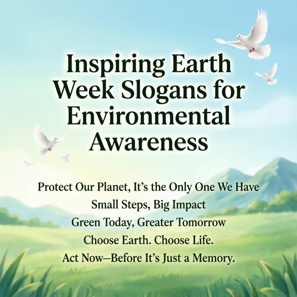 earth week slogans