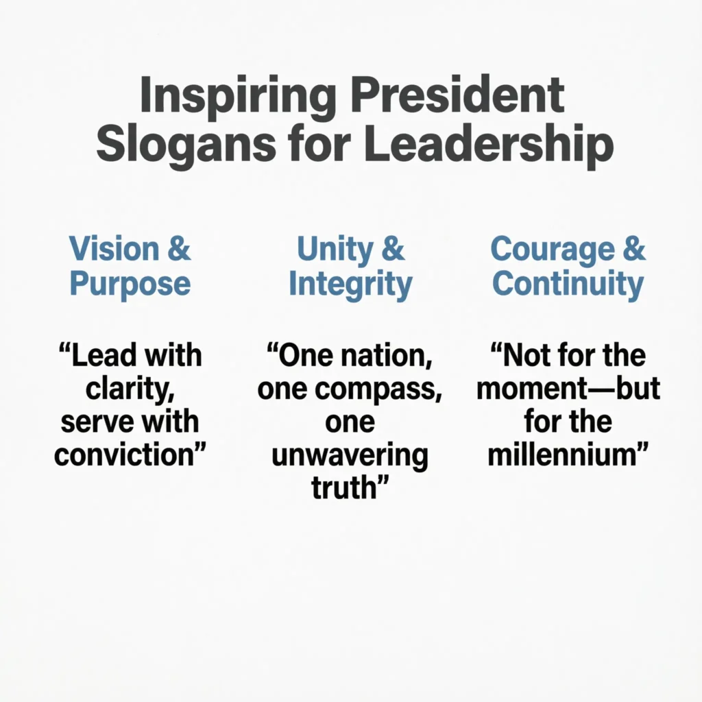 president slogans