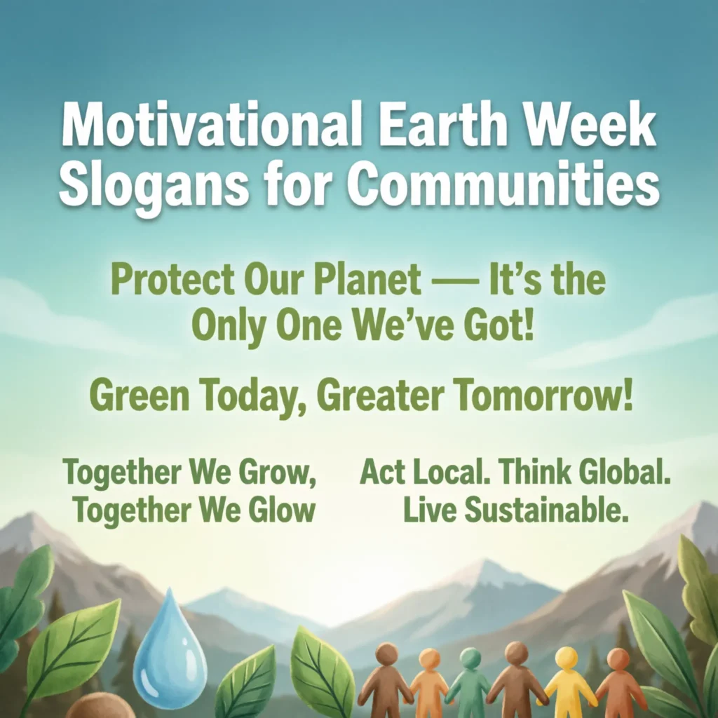 earth week slogans