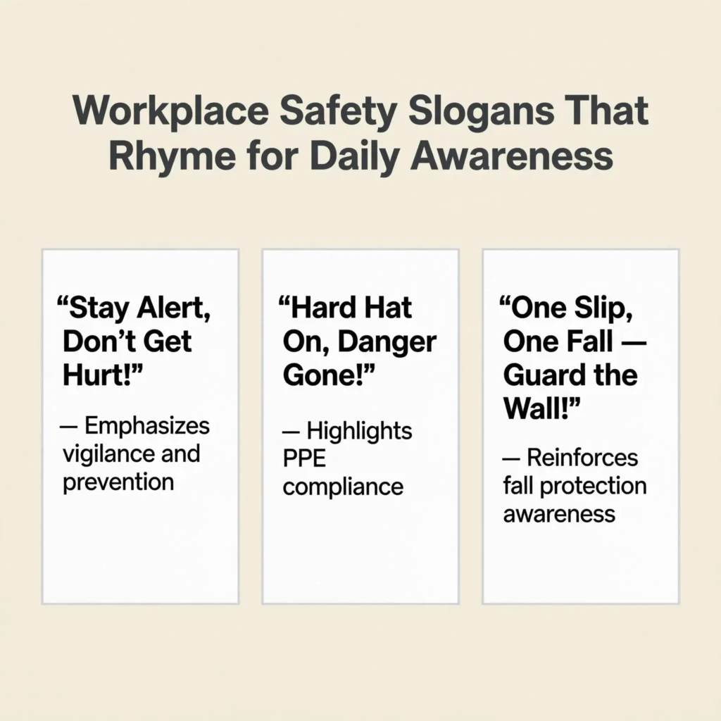 safety slogans that rhyme