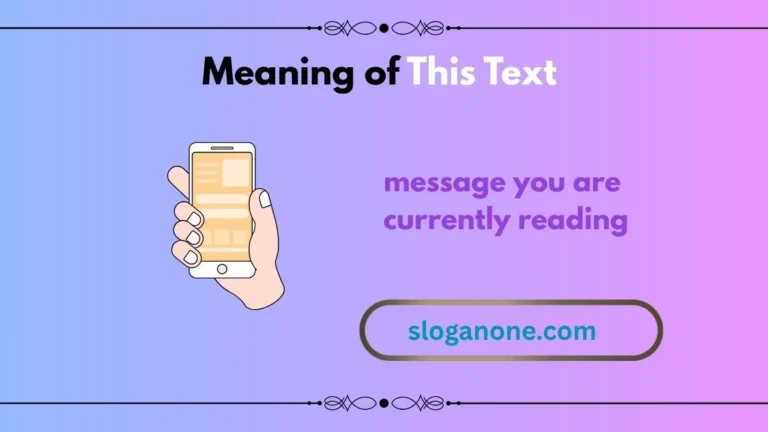 meaning of this text