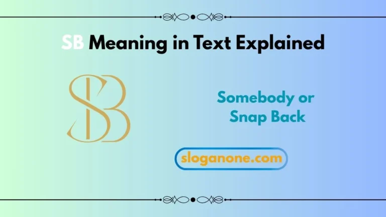 sb meaning in text